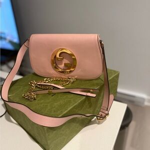 Gucci Pink Crossbody Bag with Gold Accent